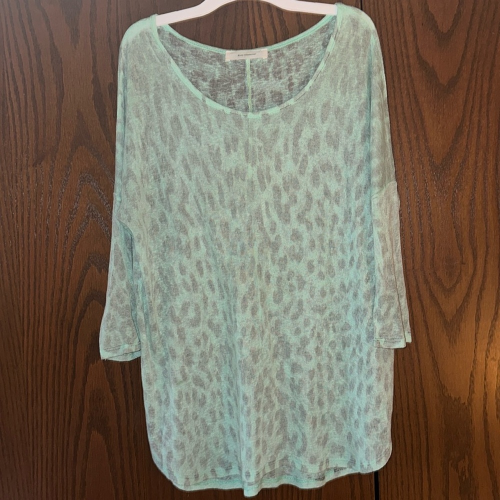 3/4 sleeve sheer top